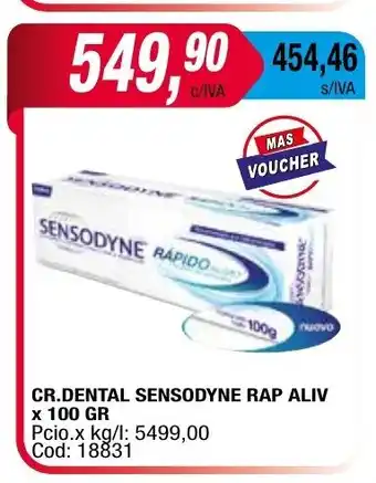 Maxiconsumo Cr.Dental Sensodyne Rap Aliv x 100 gr oferta