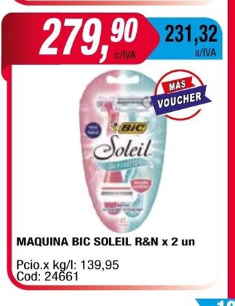 Maquina Bic Soleil R&N x 2 un