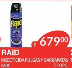 Masivos Raid insecticida pulgas y garrapatas oferta
