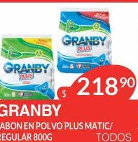 Masivos Granby jabon en polvo plus matic regular oferta