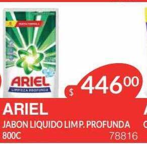Masivos Ariel jabon liquido limp. profunda oferta