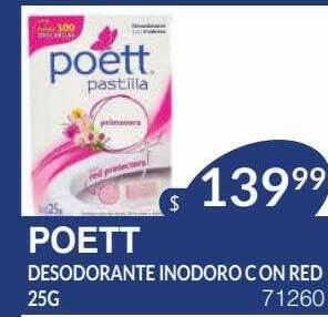 Masivos Poett desodorante inodoro con red oferta
