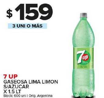 Carrefour Maxi 7 up gaseosa lima limon s azucar oferta