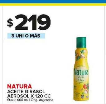 Carrefour Maxi Natura aceite girasol aerosol oferta