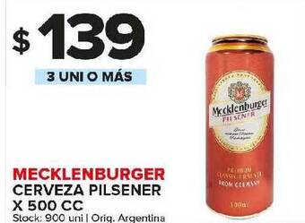 Carrefour Maxi Mecklenburger cerveza pilsener oferta