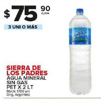 Carrefour Maxi Sierra de los padres agua mineral sin gas oferta