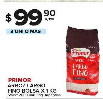 Carrefour Maxi Primor arroz largo fino bolsa oferta