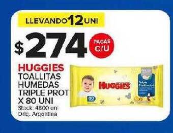 Carrefour Maxi Huggies toallitas humedas triple prot oferta