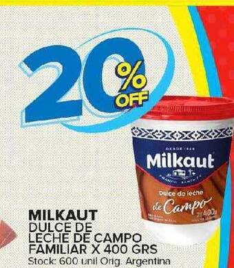 Carrefour Maxi Milkaut dulce de leche de campo familiar oferta