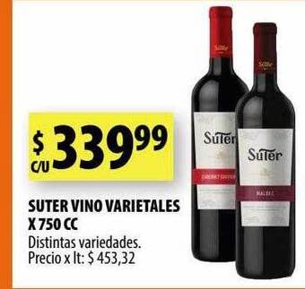 Punto Mayorista Suter vino varietales oferta