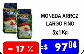 Dulcenter Moneda arroz largo fino oferta