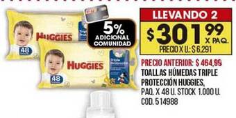Coto Toallas húmedas triple protección huggies oferta
