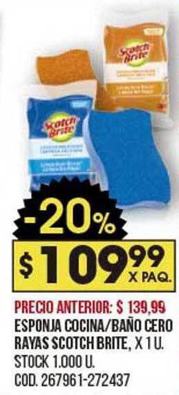 Coto Esponja cocina baño cero rayas scotch brite oferta