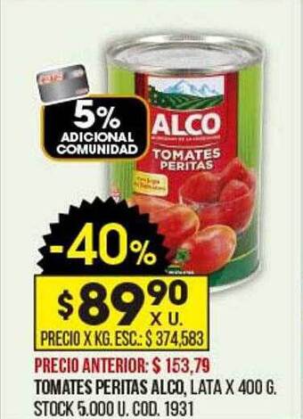 Coto Tomates peritas alco oferta