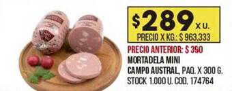 Coto Mortadela mini campo austral oferta