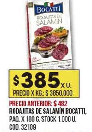 Coto Rodajitas de salamín bocatti oferta