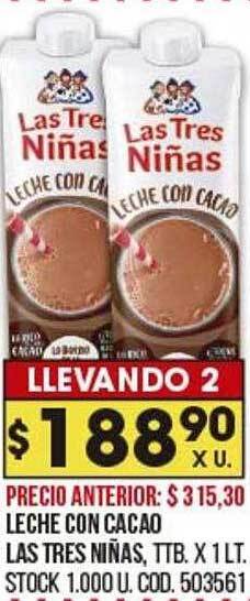 Coto Leche con cacao las tres niñas oferta