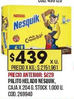 Coto Palito helado nesquik oferta