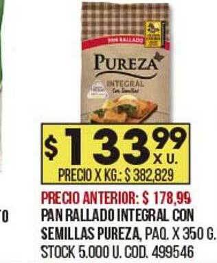 Coto Pan rallado integral con semillas pureza oferta