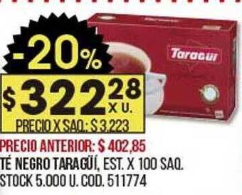 Coto Té negro taragüí oferta