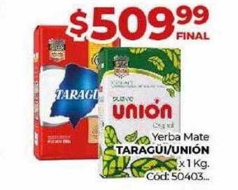 Diarco Yerba mate taragüi unión oferta