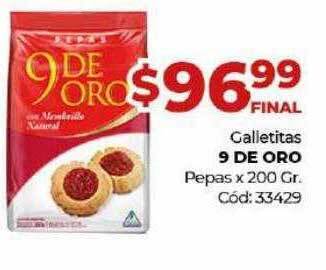 Diarco Galletitas 9 de oro pepas oferta
