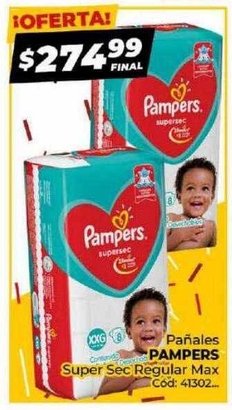 Diarco Pañales pampers super sec regular max oferta