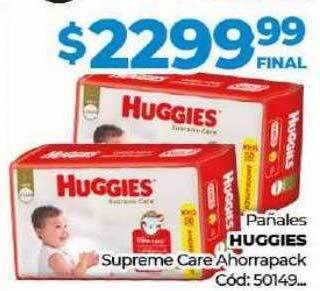 Diarco Pañales huggies supreme care ahorrapack oferta