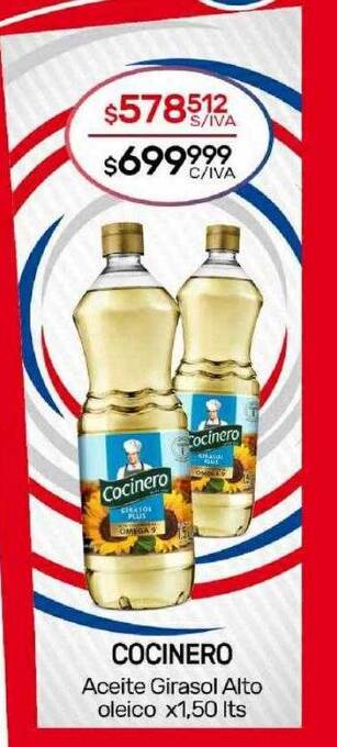 Nini Mayorista Cocinero aceite girasol alto oleico oferta