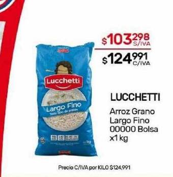 Nini Mayorista Lucchetti arroz grano largo fino 00000 bolsa oferta