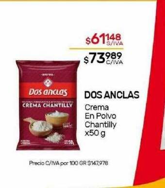 Nini Mayorista Dos anclas crema en polvo chantilly oferta