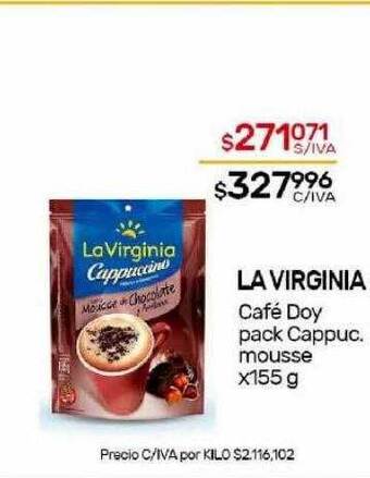 Nini Mayorista La virginia café doy pack cappuc. mousse oferta