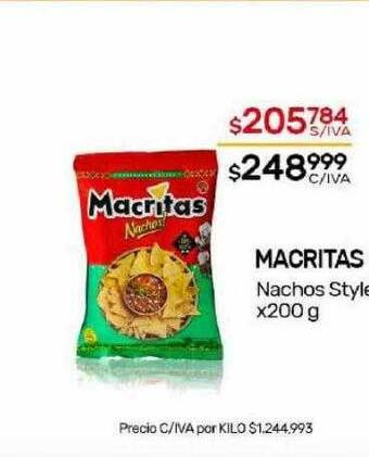 Nini Mayorista Macritas nachos style oferta