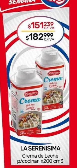 Nini Mayorista La serenisima crema de leche p cocinar oferta