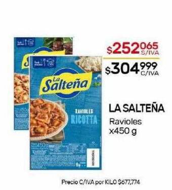 Nini Mayorista La salteña ravioles oferta