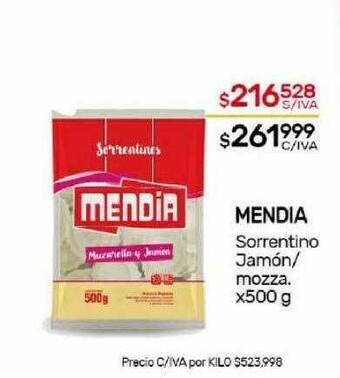 Nini Mayorista Mendia sorrentino jamón mozza oferta