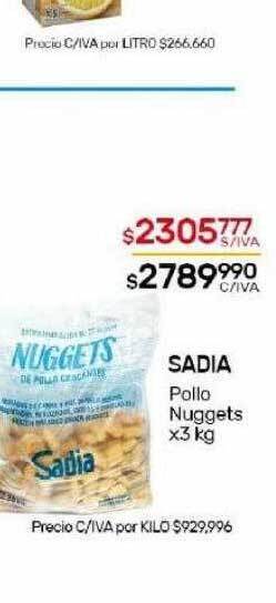 Nini Mayorista Sadia pollo nuggets oferta