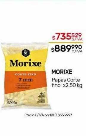 Nini Mayorista Morixe papas corte fino oferta