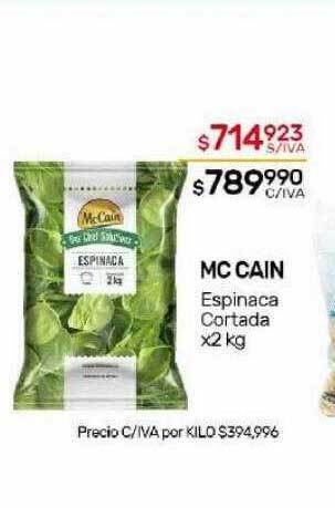 Nini Mayorista Mc cain espinaca cortada oferta