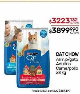 Nini Mayorista Cat chow alim. p gato adultos carne pollo oferta