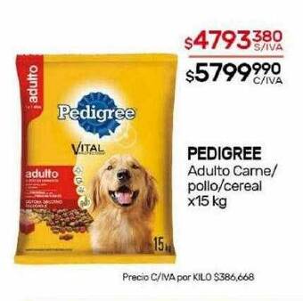 Nini Mayorista Pedigree adulto carne pollo cereal oferta