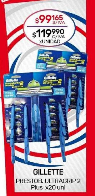 Nini Mayorista Gillette prestob. ultragrip 2 plus oferta