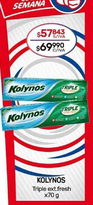 Nini Mayorista Kolynos triple ext. fresh oferta