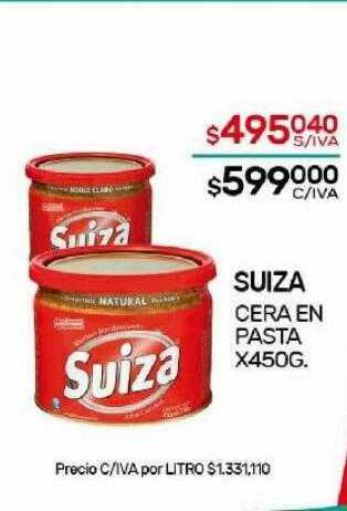 Nini Mayorista Suiza cera en pasta oferta