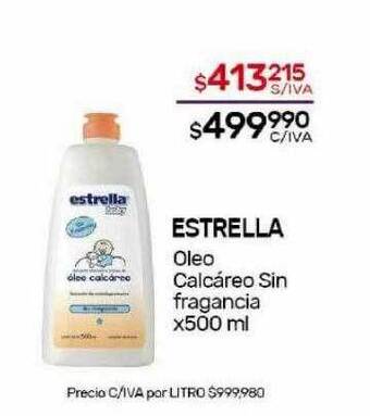Nini Mayorista Estrella oleo calcáreo sin fragancia oferta