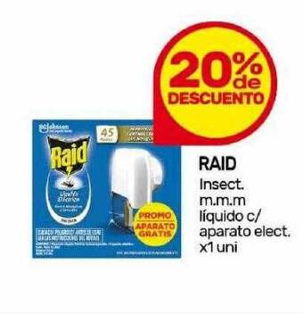 Nini Mayorista Raid insect. m.m.m líquido c aparato elect. oferta