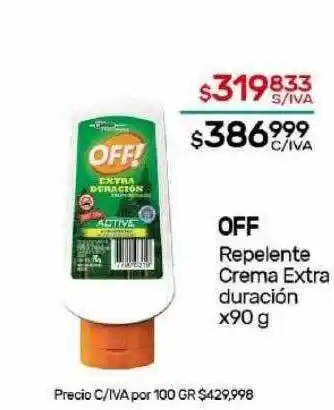 Nini Mayorista Off repelente crema extra duración oferta