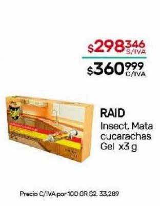 Nini Mayorista Raid insect. mata cucarachas gel oferta