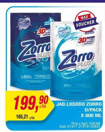 Maxiconsumo Jab. liquido zorro oferta