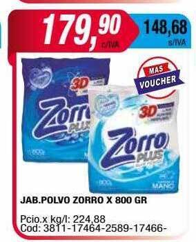 Maxiconsumo Jab. polvo zorro oferta